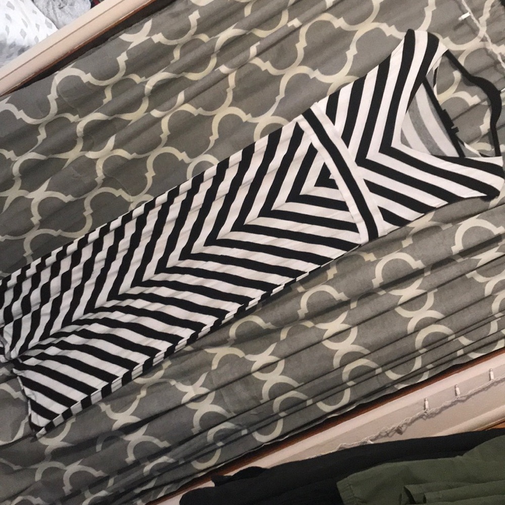 striped maxi dress